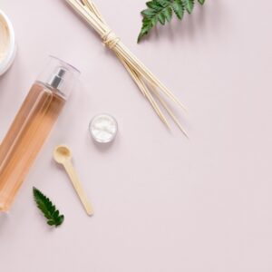 Concepto de cosméticos naturales e instrumentos